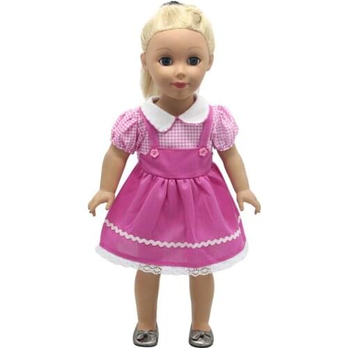 18 inch Girl Doll Clothes Handmade Suspender/Cowboy/Dot 3 Style Skirt For 18 inch Girl Doll Dress