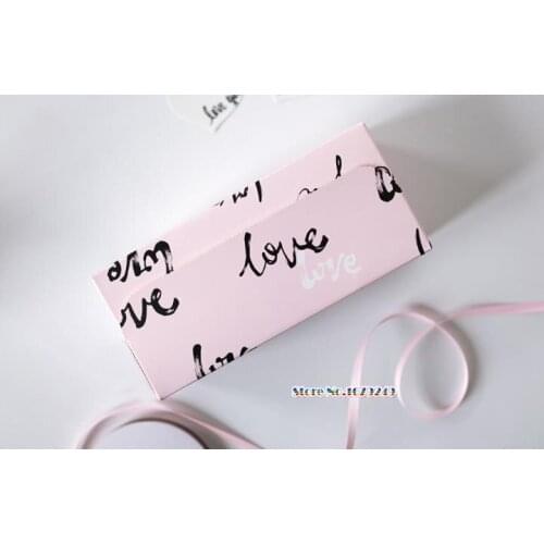 20*9*6.5cm Cute Pink Packaging paper gift Box, Cookies sugar candy Chocolates box , Cookies boxes 100pcs/lot