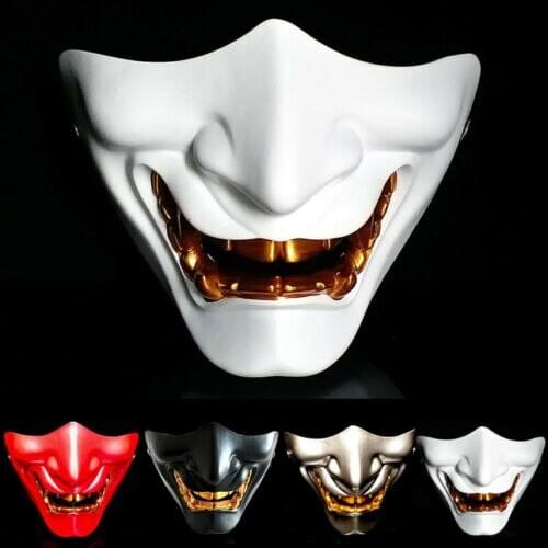 2020 1pcs Halloween Scary Half Face Mask Costume Halloween Rave Cosplay Party Half Face