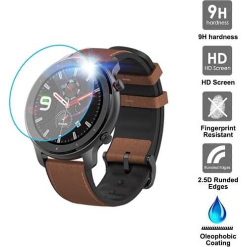 3PCS Screen Protector 2019 for AMAZFIT GTR Smart Watch 47mm Tempered Glass Cover Clear Protective Film Screen Protector 19Aug