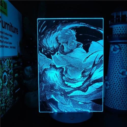 Jujutsu Kaisen 3D Anime Lamp Ryomen Sukuna LED Night Light Itadori Yuji Lampara Led Neon Sunset Lights Kids Gift Decor Kawaii