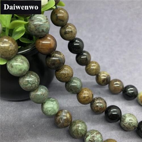 AAA Impression Beads 6/8/10mm Round Natural Snake Skin Stone Gem Diy Accessories