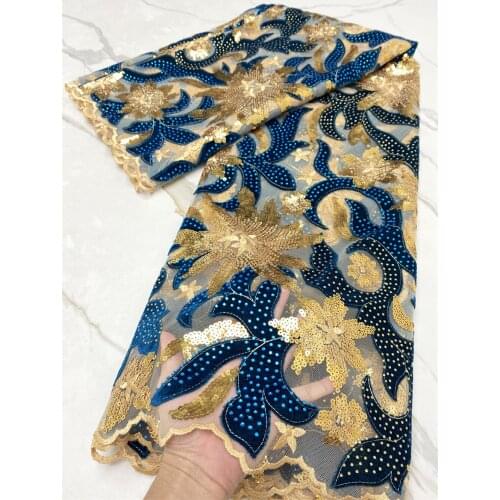 African Lace Fabric Diy Dress Sequins African Lace Fabric 2021 Stones Tulle Lace Fabric For Nigerian Net Sew Dress 3808B