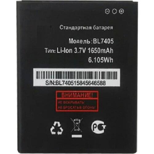 BL7405 CellPhone Battery For Fly IQ449 Iq 449 BL 7405 BL-7405 Li-ion 3.7V Replacement Li-ion Batteries Batteria 1650mAh