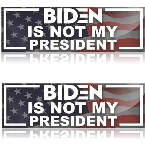 Biden Not My President Bumper Sticker (2 Pack) Adhesive American Car Stickers Trump Decals