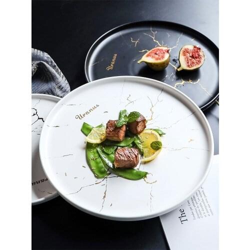 Steak Dish Home Kitchen Ceramic Tableware European Tableware Pasta Plate