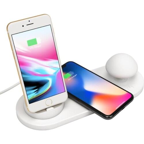 Fast wireless charger USB Charging Dock Station for iPhone X 8 for Samsung Galaxy S9 S8 Note 9 Phone Multiple Charger
