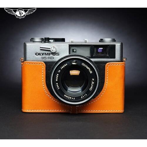 Handwork Photo Camera Genuine leather cowhide Bag Body BOX Case For Olympus Trip35 35SP 35 DC 35RD Protective sleeve base shell