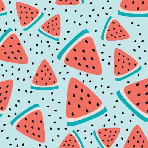 Happy Birthday Red Watermelon and Blue Backdrop Holiday Photography Background Celebration Photo Booth Studio Decor