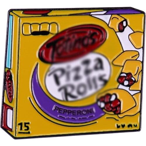 Pizza Rolls Enamel Pin Inside Joke Brooch Snack Lovers lol Proud Collection