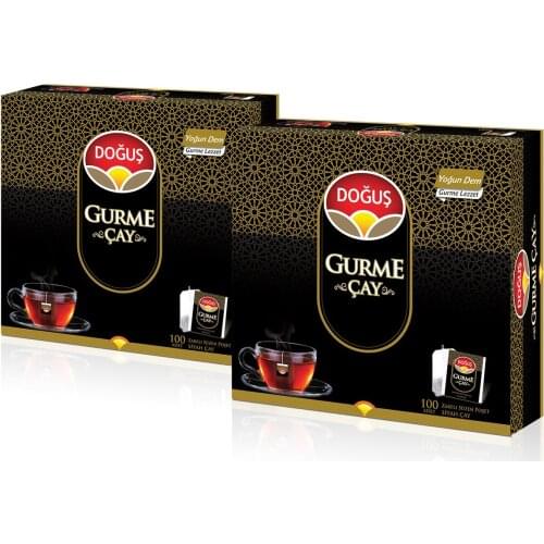 PERFECT WITH ITS WONDERFUL DRINK Dogus Gourmet Cup Tea Bags 100 pcs 2 gr x 2 Tea Bags FREE SHIPPING