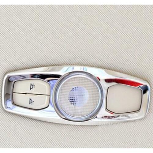 For Ford Explorer 2011-2018 1 Set ABS Chrome Car Rear Interior Roof Dome Lamp Reading Light Cover Trim Car Styling Accessories