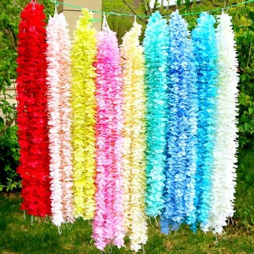Vine Orchids Flower String Wedding Party Girls Favor Garland Home Decoration Silk Artificial Flowers Supplies Fall Decorations