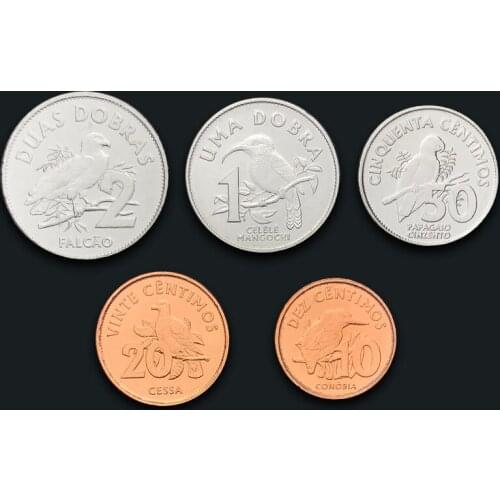 Sao Tome and Principe 2017 Set 5 Pieces Coins New Original Coin Unc 100% Real Africa Issuing Coins