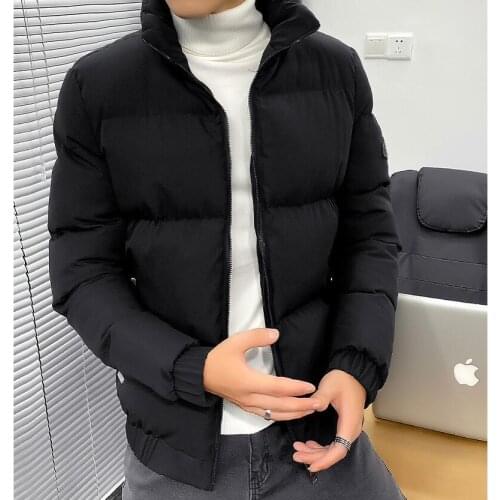 2020 Winter Thick Warm Fleece Cotton Jacket Men Windbreaker Casual Baseball Jacket College Slim Fit Coat