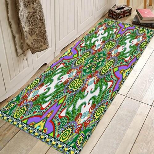 Folk-Custom Pattern Floor Mat Hallway Carpets and Rugs for Bedroom Living Room Kitchen Bathroom Anti-Slip Floor Mats