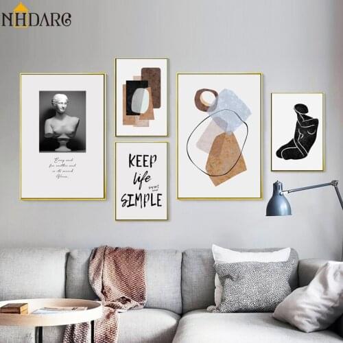 Nordic Vogue Venus Abstract Geometric Quote Poster and Prints Canvas Giclee Print Art Wall Picture for Living Room Home Decor