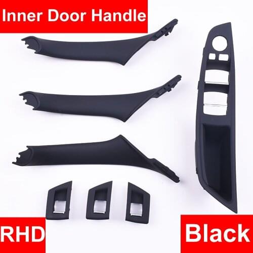 Right Hand Drive RHD gray Beige Black Car left Interior Door Handle Inner Door Panel Pull Trim Cover For BMW 5 series F10 F11