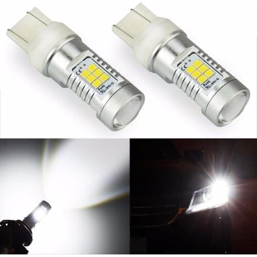 Super Bright Non-Polarity Design! T20 7443 7444NA White color tail light, extremely bright. 21-SMD 3528 chip bulb, 1000Lumens