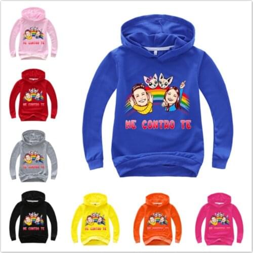 Spring Autumn Baby Boys Girls Cartoon me contro te Print Hoodies Kids Sweatshirts Cartoon Casual Long Sleeve T-Shrits Streetwear