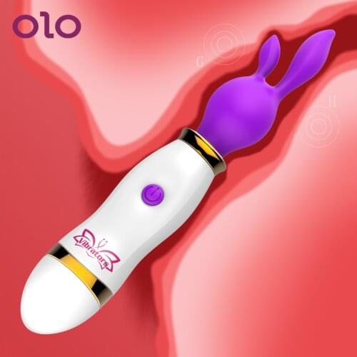 OLO Rabbit Vibrator AV Stick Magic Rod G-spot Massage Clitoris Stimulate 12 Speed Female Masturbation Sex Toys for Woman