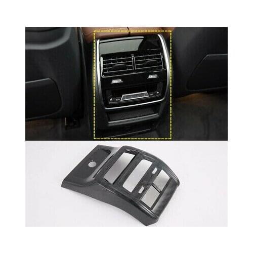 Carbon Fiber Look Rear Air Condition Vent Cover Trim For BMW X5 G05 2019 - 2020