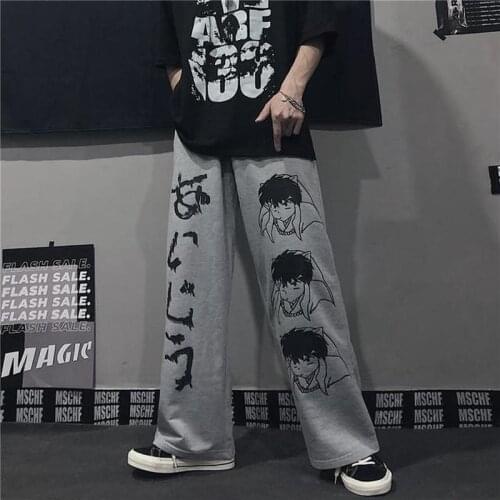 Plus Size Womens Pants Wide Leg Pants Japanese Pattern Hip Hop Women Pants Womens Mens Jogging Ladie Casual Oversized Sports