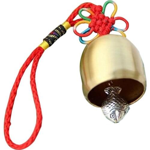 1pc Mini Hanging Bell Antique Chinese Knot Fish Hanging Ornament Car Ornament Decor Charm Home Crafts