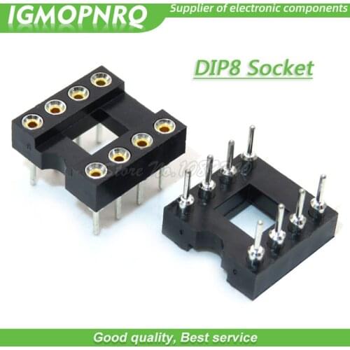 20pcs/lot DIP-8 Round IC SOCKET 8 PIN 8PIN 8P Round Hole DIP IC Sockets Adaptor Solder Type New Original Free Shipping