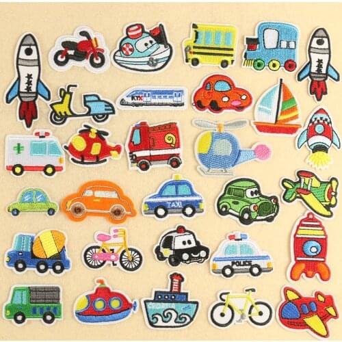 30PCS Rock Motorcycle Patches Iron on Patches for Clothing Embroidery Applique Cartoon Car Bike Patch Clothes Sticker Wholesale