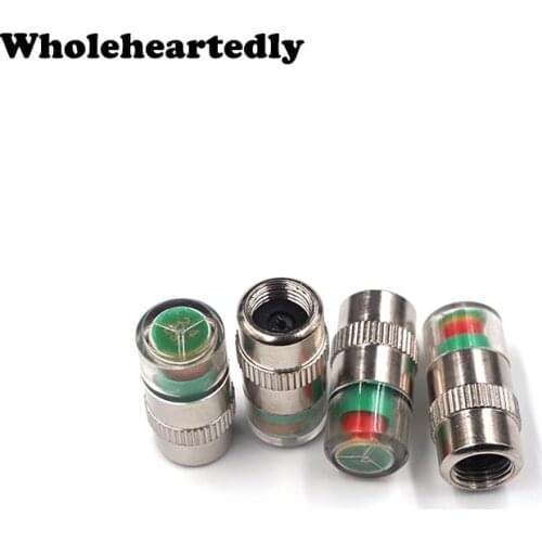 4 PCS Car Tyre Pressure Cap Tire Warning Device Valve Stem Cap Monitor Indicator Alert High Quality 2.4Bar 36PSI