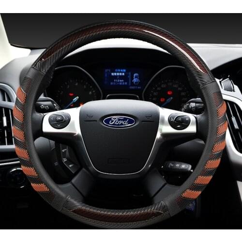 Car steering wheel cover Car supplies Car Grid Steering Wheel Covers suitable for ford focus focus 2 fiesta mk7 mk1 transit