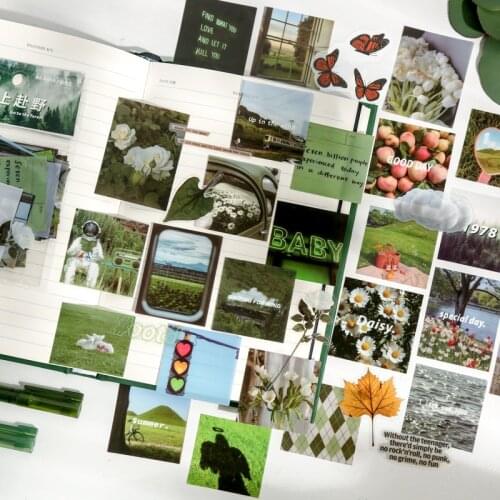 40Pcs/pack Photo Lab Series Decorative PVC Stickers Scrapbooking diy Stick Label Diary Stationery Album Journal flower Sticker