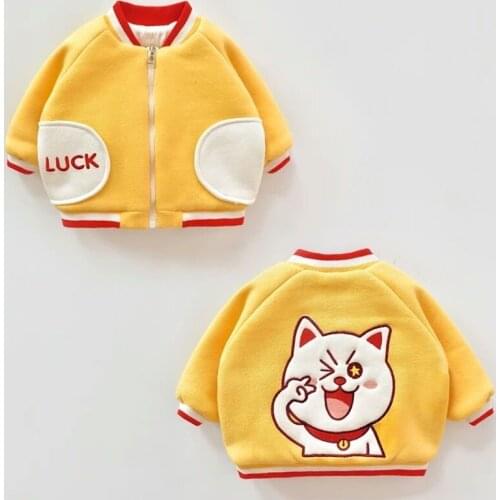 Childrens Jackets 2019 Autumn Winter New Toddler Cartoon Jackets Baby Girl Long Sleeve Outwear Coat Kids Casual Jacket Coats