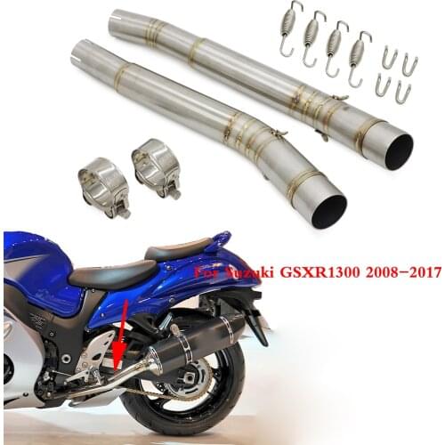 Motorcycle Exhaust Muffler Middle Pipe Motorcycle Slip On Connector Link Pipe For Suzuki Hayabusa GSX 1300R GSX1300R 2008-2015