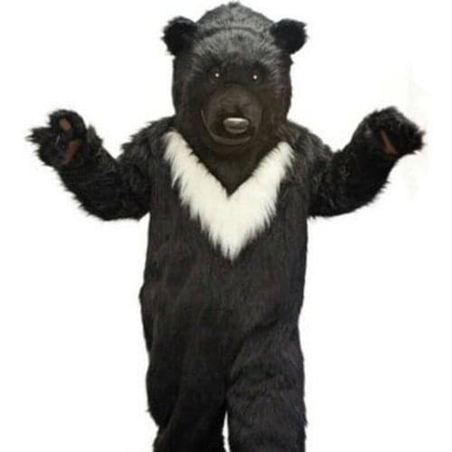 Black Bear Mascot Costume Suits Cosplay Party Game Fursuit Outfits Clothing Ad