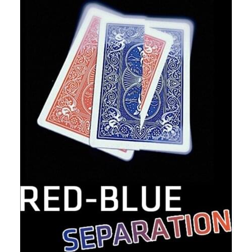 Red-Blue Separation Magic Tricks One to Two Playing Card Magia Magician Close Up Street Illusion Gimmicks Mentalism Puzzle Toy
