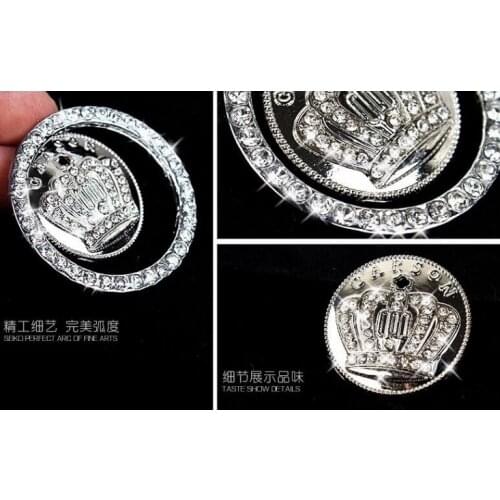 Crystal DAD GARSON Crown Car Stickers Ring Start Engine Ignition Emblem Decal