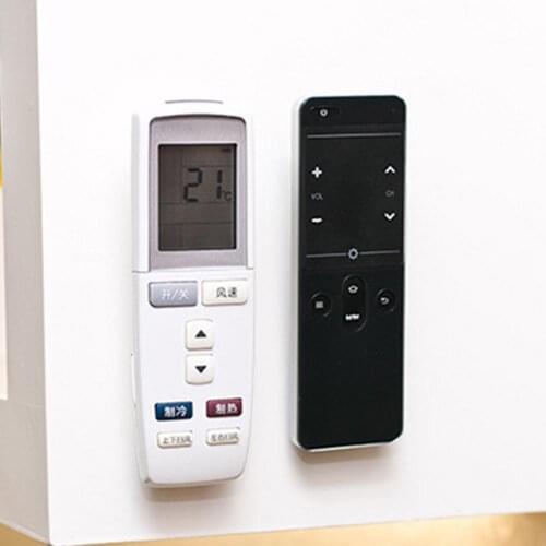 2 Pairs Home Remote Control Hook Sticker Holder Self Adhesive Wall Mount Hanger Key Decorative Hooks