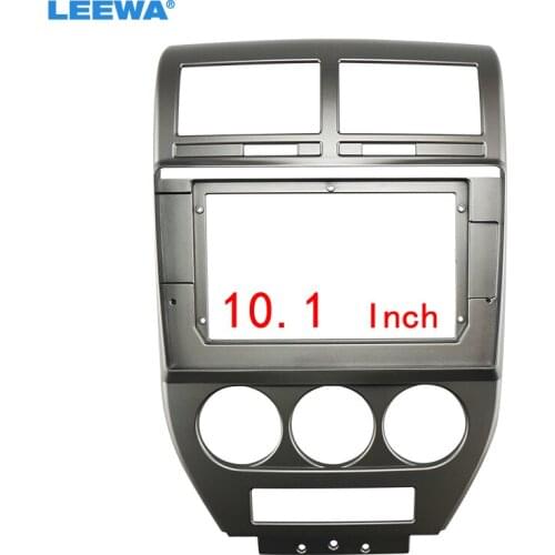 LEEWA Car Audio 10.1" Big Screen DVD Fascia Frame Adapter For JEEP Compass 07-09 2Din Dash Installation Panel Frame Kit #CA6916