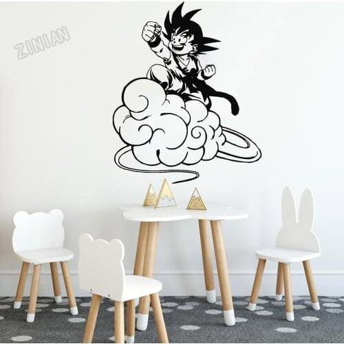 Flying Wall Decal Decor Dormitory Art Poster Vinyl Wall Sticker For Boys Room Somersault Cloud Car Decals Y068