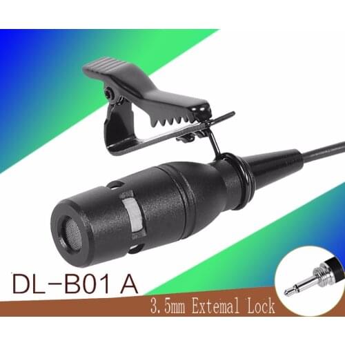 Mini Portable Clip-on Lapel Lavalier Hands-free 3.5mm External Screw Lock Jack Microphone Mic for Computer PC Laptop