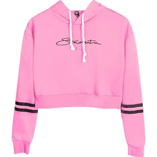 Fashion Design Shawn Mendes Navel-Hoodies Girls Personality Navel Sweatshirts Shawn Mendes Womens Sexy Streetwear Clo Teen Tops
