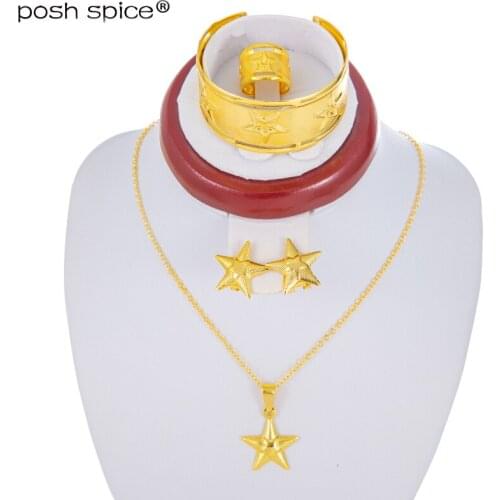 Name Necklace Dubai Jewelry sets for Women Girls Gold Color Star Jewelry Earrings Sets Arab African Bridal Jewelry