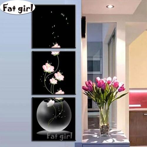 Full display Diamond embroidery Modern minimalist flowers Cross Stitch DIY diamond Painting full round/square mosaic decoration