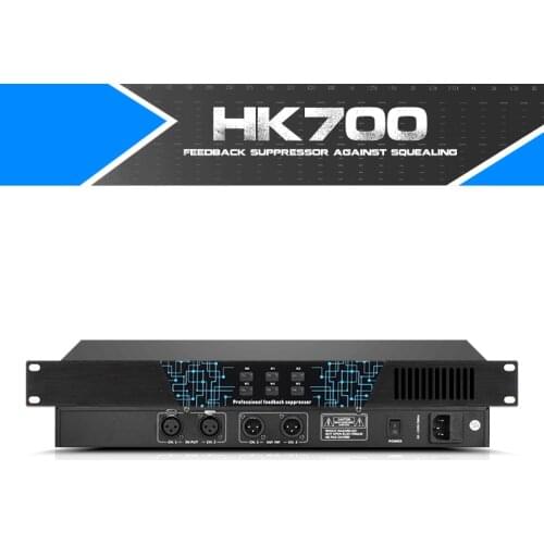 Professional stage performance microphone one key anti squeal feedback suppressor intelligent audio processor