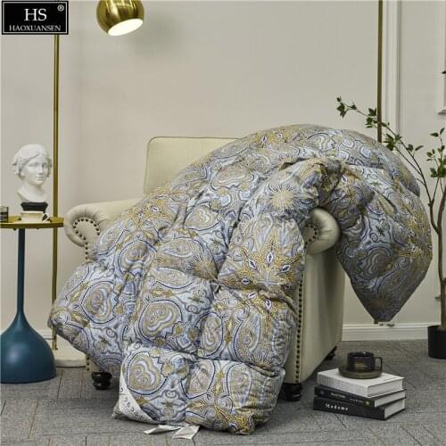 Luxurious Baroque Goose Down Quilt Comforter Filling Power 600 Combed Cotton Fabric Duvet Winter Blanket OEKO-TEX Certified
