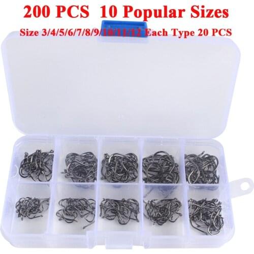 Fishing Hooks Bulk Sharped fishing hooks Ring Forged,High Carbon Steel Hook Wholesale 200PCS 500PCS