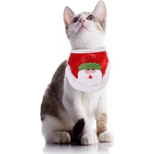 Pets Scarf Christmas Bell Santa Clause Scarves Bandanas Kerchief Costumes for Dogs Cats