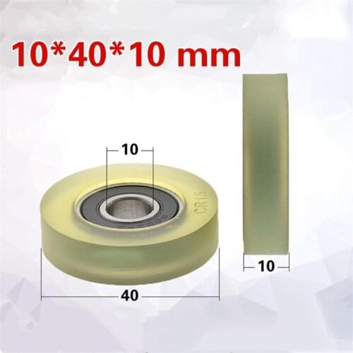 [PU1040-10] high quality low noise TPU rubber 6000RS ball bearing OD 40mm inner 10mm PU roller wheel 10*40*10mm